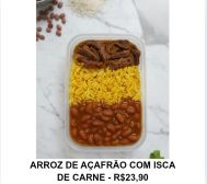 ARROZ DE AÇAFRÃO COM ISCA DE CARNE